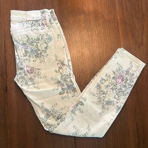 Level 99 Floral Print Denim